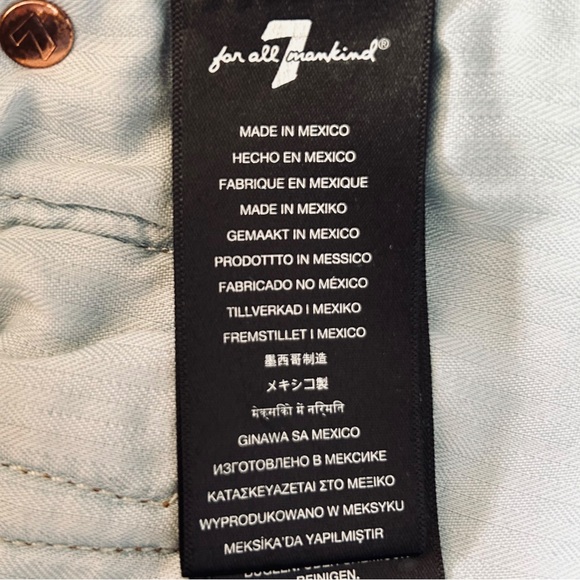 4/$20 7 For All Mankind Size 28 High Waist Cropped Straight Jeans - 28” inseam - Picture 7 of 8